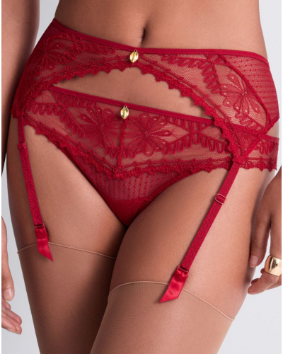 Suspender belt Aubade Mystery Of Love (Cherry)