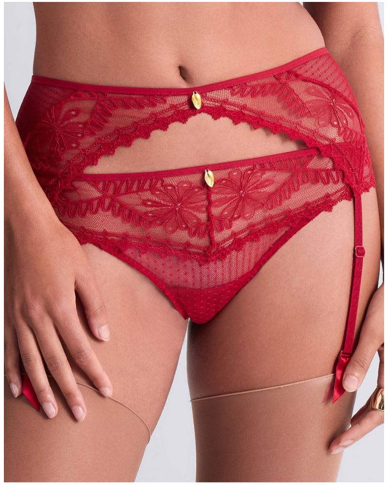 Suspender belt Aubade Mystery Of Love (Cherry)