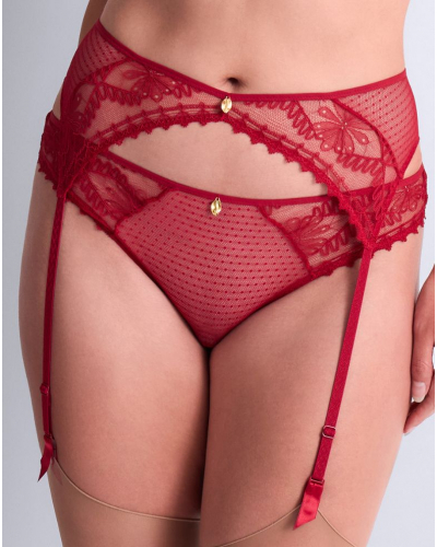 Suspender belt Aubade Mystery Of Love (Cherry)