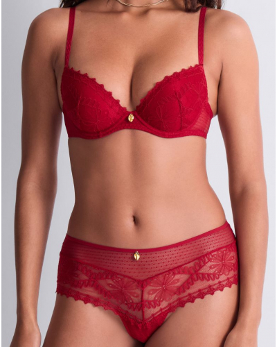 Padded plunge bra Aubade Mystery Of Love (Cherry)
