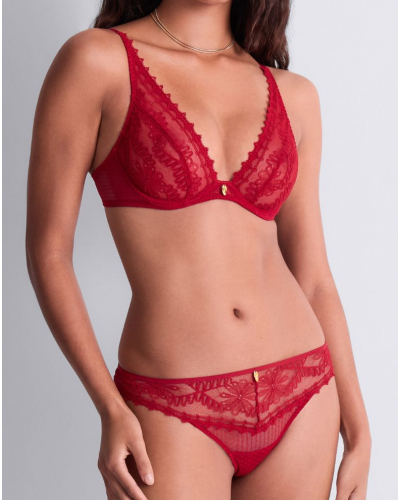 Soutien-gorge triangle ultra plunge Aubade Mystery Of Love (Cherry)
