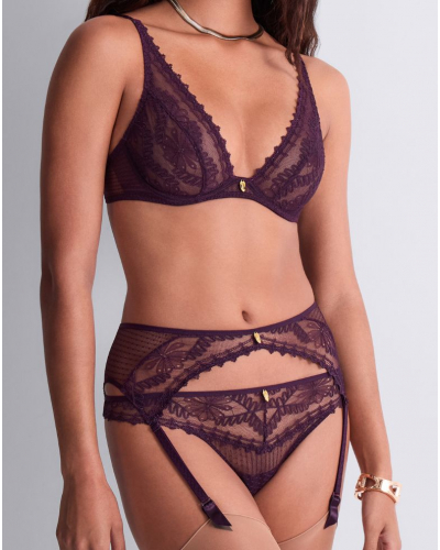 Ultra plunge triangle bra Aubade Mystery Of Love (Plum)