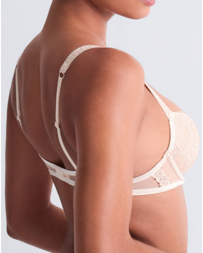 Padded plunge bra Aubade Iconic Calypso (Dune)