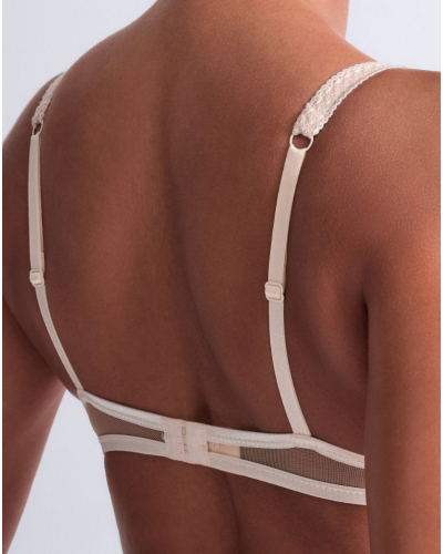 Padded plunge bra Aubade Iconic Calypso (Dune)