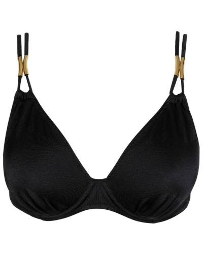 Sujetador de baño con copas en forma de corazón Marie Jo Bain Hello Sunset (Negro)