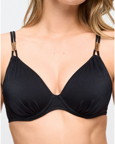 Sujetador de baño con copas en forma de corazón Marie Jo Bain Hello Sunset (Negro)