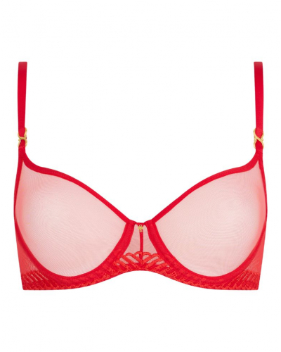 Sujetador corbeille con aros Aubade Sheer Emotion (Diva Red)