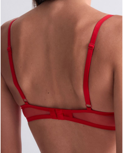 Soutien-gorge corbeille armatures Aubade Sheer Emotion (Diva Red)