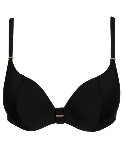 Top de bikini con escote corazón y copas de espuma Marie Jo Swim Cassie (Negro)