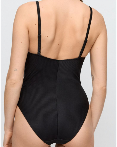 Bañador de una pieza con escote corazón y copas de espuma Marie Jo Swim Cassie (Negro)