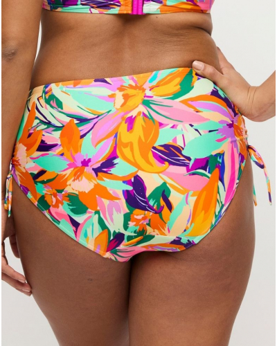 Braga de baño alta con cordones laterales Prima Donna Swim Varadeo (Bright Tropics)