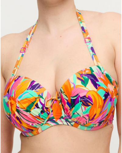 Sujetador de baño balconet con copa Prima Donna Swim Varadeo (Bright Tropics)