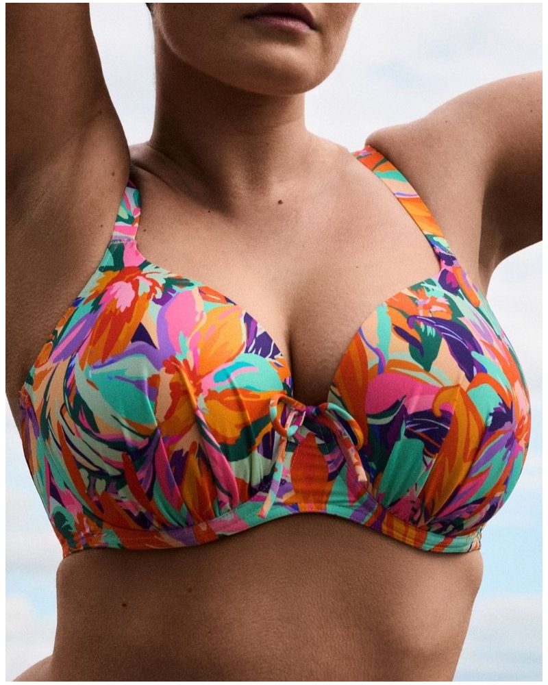 Soutien-gorge de bain coque forme cœur Prima Donna Swim Varadeo (Bright Tropics)