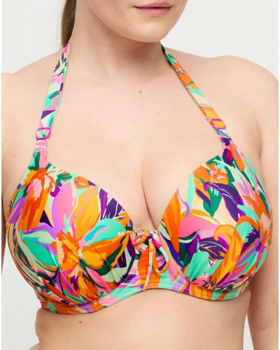 Sujetador de baño con copa con forma de corazón Prima Donna Swim Varadeo (Bright Tropics)