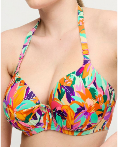Sujetador de baño con copa con forma de corazón Prima Donna Swim Varadeo (Bright Tropics)