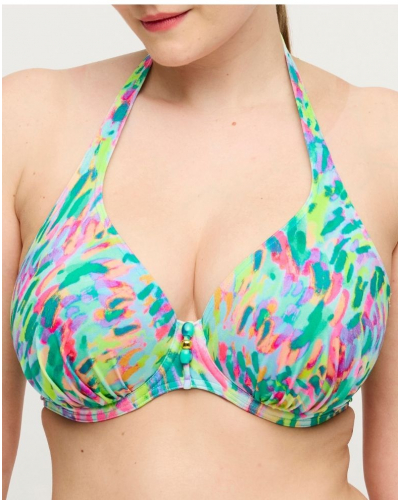 Prima Donna Swim Douala Half-Padded Plunge Bikini Top (Impressionist Summer)