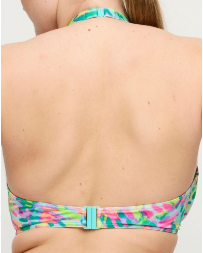 Soutien-gorge de bain plongeant à demi-coques Prima Donna Swim Douala (Impressionist Summer)