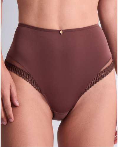 Culotte taille haute Aubade Sheer Emotion (Sepia)
