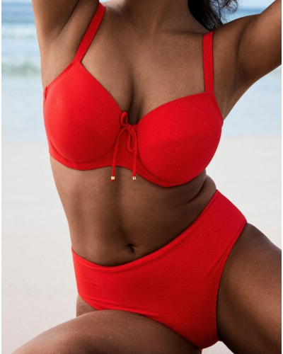 Prima Donna Swim Aswan High-Waist Bikini Bottom (Fiesta Red)