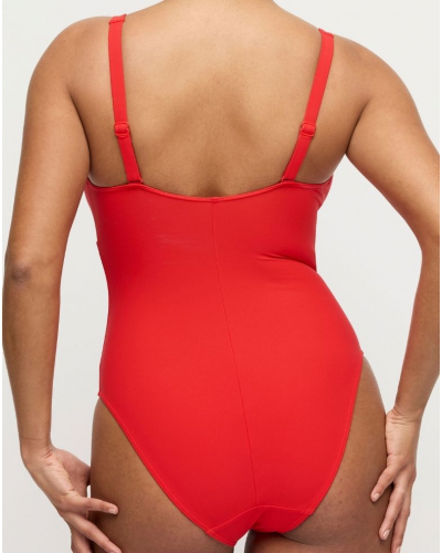 Bañador de una pieza plunge sin aros Prima Donna Swim Aswan (Fiesta Red)