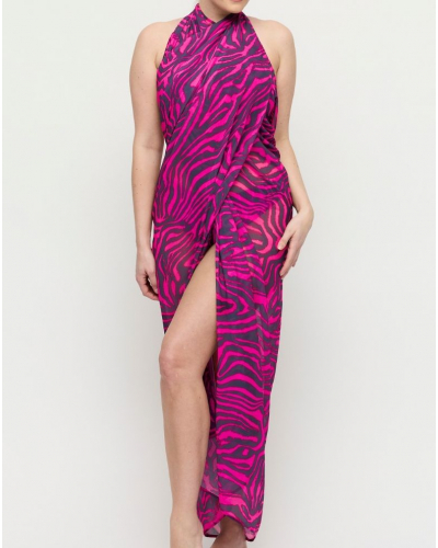 Prima Donna Swim Malabo Beach Pareo (Hot Pink Zebra)
