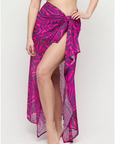 Paréo de plage Prima Donna Swim Malabo (Hot Pink Zebra)