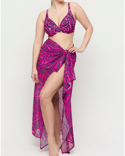 Pareo de playa Prima Donna Swim Malabo (Hot Pink Zebra)