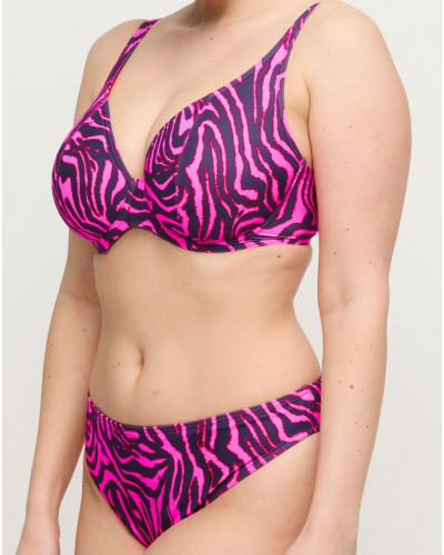 Slip de bain brésilien Prima Donna Swim Malabo (Hot Pink Zebra)