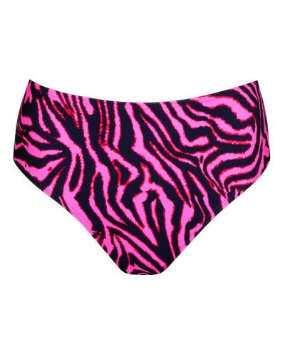 Braguita de bikini de talle alto Prima Donna Swim Malabo (Hot Pink Zebra)
