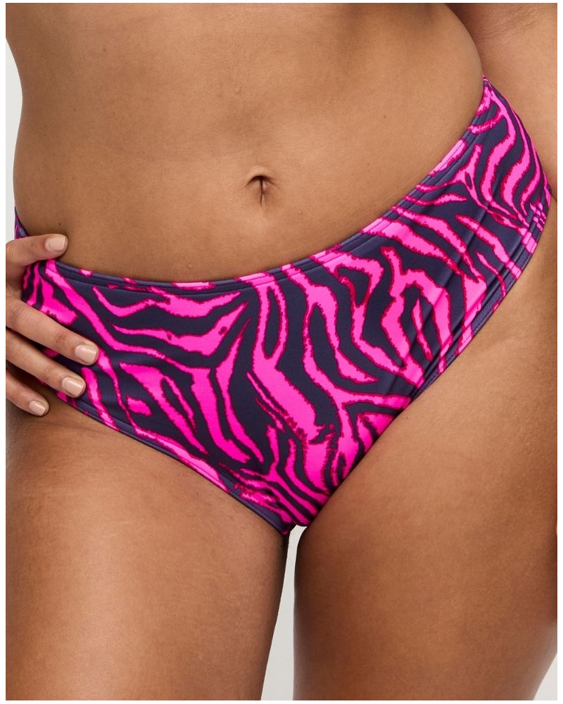 Slip de bain taille haute Prima Donna Swim Malabo (Hot Pink Zebra)