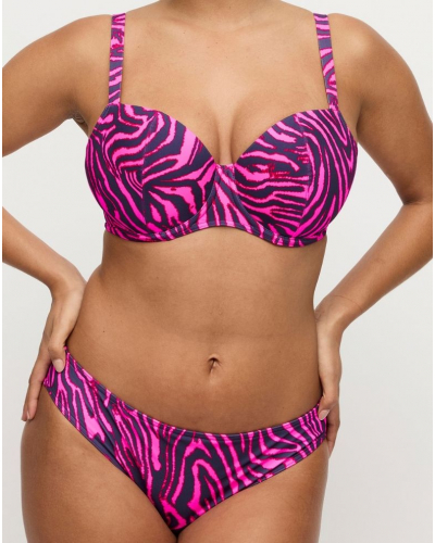 Soutien-gorge de bain balconnet coque Prima Donna Swim Malabo (Hot Pink Zebra)