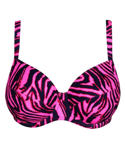 Soutien-gorge de bain emboîtant Prima Donna Swim Malabo (Hot Pink Zebra)