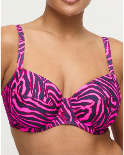 Prima Donna Swim Malabo Full Cup Swim Bra (Hot Pink Zebra)