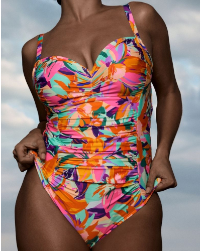 Maillot de bain une pièce gainant à armatures Prima Donna Swim Varadeo (Bright Tropics)