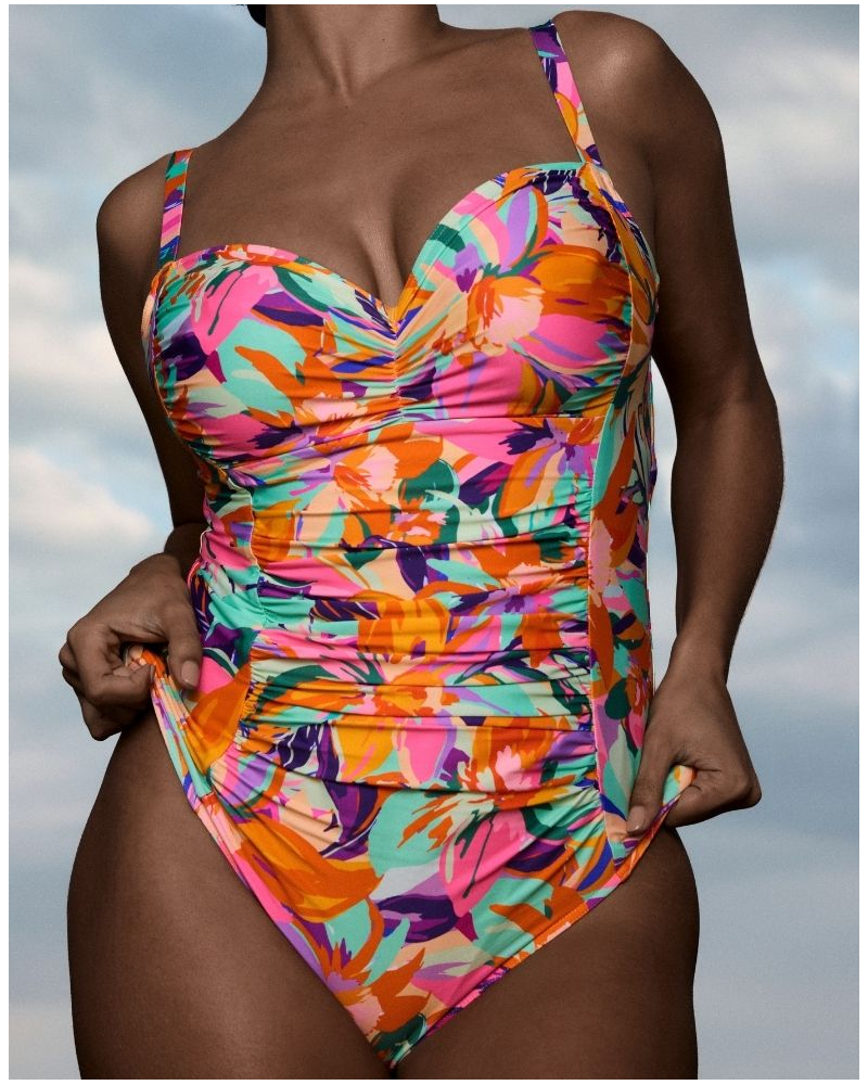 Maillot de bain une pièce gainant à armatures Prima Donna Swim Varadeo (Bright Tropics)