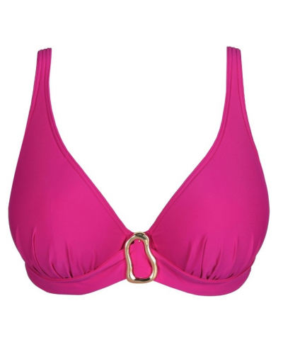 Sujetador de baño con relleno y escote pronunciado Prima Donna Swim Uvita (Deep Magenta)