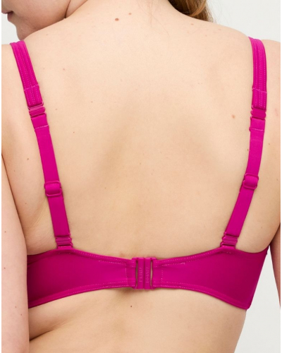 Padded plunge swim bra Prima Donna Swim Uvita (Deep Magenta)