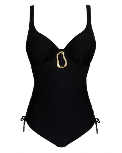 One-piece plunge swimsuit Prima Donna Swim Uvita (Black)