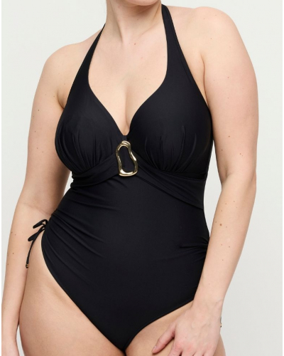 Bañador de una pieza plunge Prima Donna Swim Uvita (Negro)