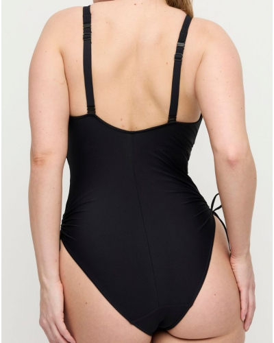 One-piece plunge swimsuit Prima Donna Swim Uvita (Black)