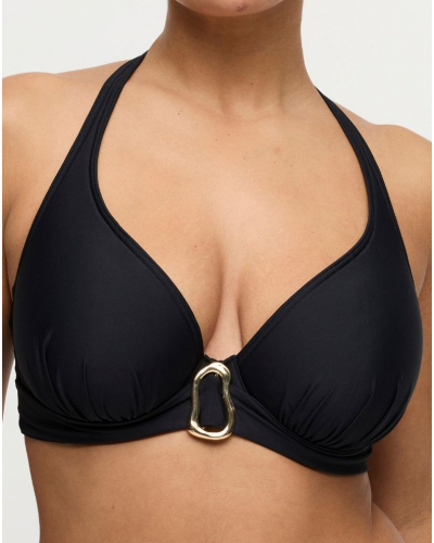 Sujetador de baño con relleno y escote pronunciado Prima Donna Swim Uvita (Negro)