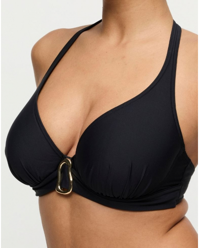 Sujetador de baño con relleno y escote pronunciado Prima Donna Swim Uvita (Negro)