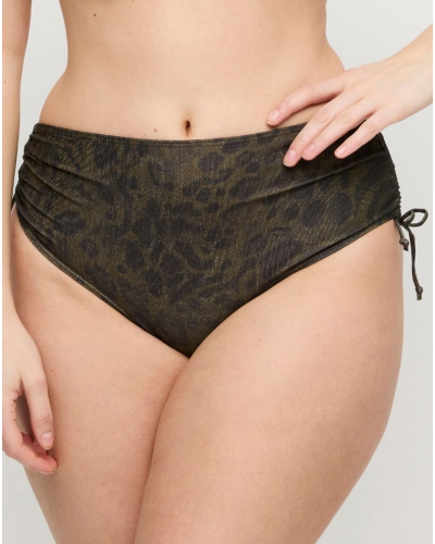 Slip de bain taille haute à cordons Prima Donna Swim Ratjada (Jungle Jaguar)