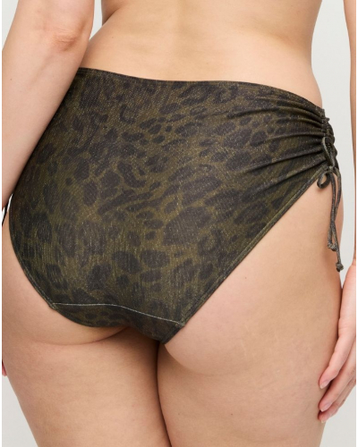 Slip de bain taille haute à cordons Prima Donna Swim Ratjada (Jungle Jaguar)
