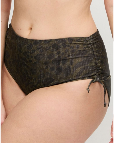 High-waisted bath briefs with ropes Prima Donna Swim Ratajada (Jungle Jaguar)