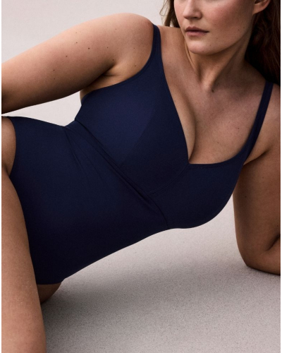 Wireless plunge one-piece swimsuit Prima Donna Swim Aswan (Water Blue)