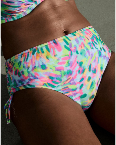 Slip de bain taille haute à cordons Prima Donna Swim Douala (Impressionist Summer)