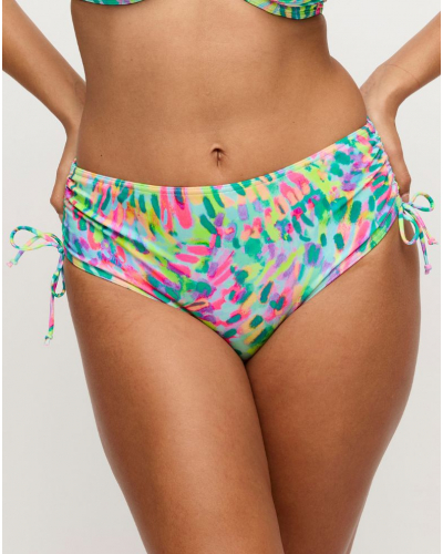 Slip de bain taille haute à cordons Prima Donna Swim Douala (Impressionist Summer)