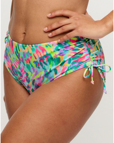 Slip de bain taille haute à cordons Prima Donna Swim Douala (Impressionist Summer)
