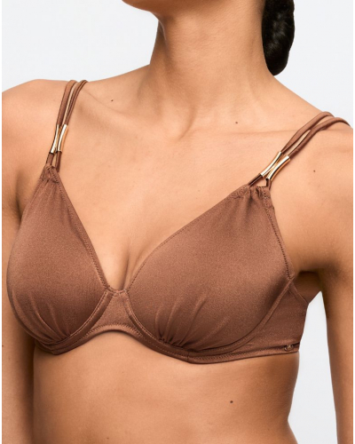 Padded bikini top heartshape Marie Jo Bain Hello Sunset (Sepia)